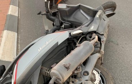 תאונה עם מעורבות רכב וקטנוע אירעה ברחוב אלוף שדה ברמת גן